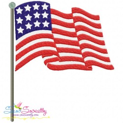 American Flag Embroidery Design Pattern-1