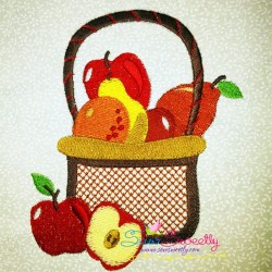 Colorful Fruit Basket-1 Embroidery Design Pattern-2