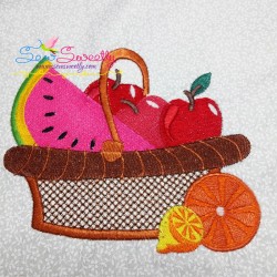 Colorful Fruit Baskets Embroidery Design Bundle-2