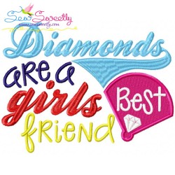 Diamonds Are a Girls Best Friend Embroidery Design Pattern-2