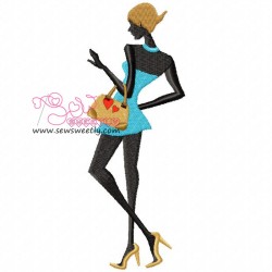 Shopping Ladies Embroidery Design Bundle-5