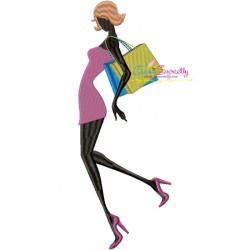 Shopping Ladies Embroidery Design Bundle-6