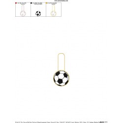 Soccer Ball Key Fob In The Hoop Embroidery Design Pattern-2