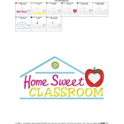 Home Sweet Classroom Embroidery Design Pattern-2