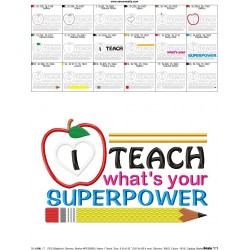 I Teach What's Your Super Power Applique Design Pattern-2