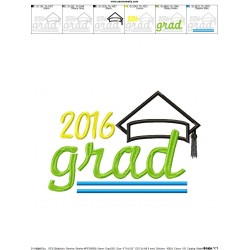 Grad-2016 Machine Applique Design Pattern-2