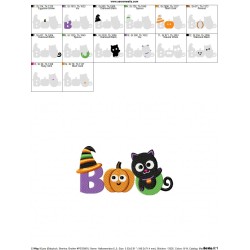 Halloween Boo Machine Embroidery Design Pattern-2