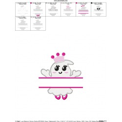 Girl Ghost Split Machine Embroidery Design Pattern-2