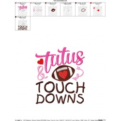 Tutus And Touch Downs Embroidery Design Pattern-2