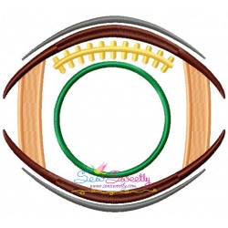 Football Monogram Embroidery Design Pattern-1