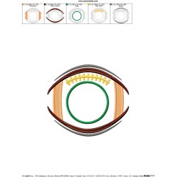 Football Monogram Embroidery Design Pattern-2