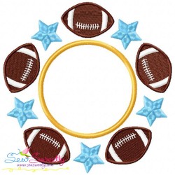 Football Star Monogram Embroidery Design Pattern-1