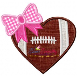 Football Heart Applique Design Pattern-2