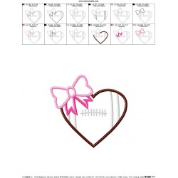 Football Heart Applique Design Pattern-3