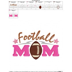 Football Mom Machine Embroidery Design Pattern-2