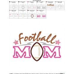 Football Mom Applique Design Pattern-3
