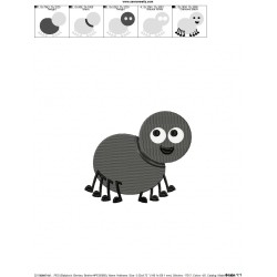 Halloween Spider Embroidery Design Pattern-2