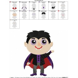 Vampire Embroidery Design Pattern-2