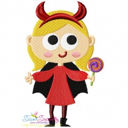 Girl Devil Embroidery Design Pattern-1