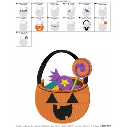 Halloween Candy Embroidery Design Pattern-2