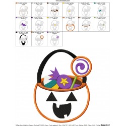Halloween Candy Applique Design Pattern-2