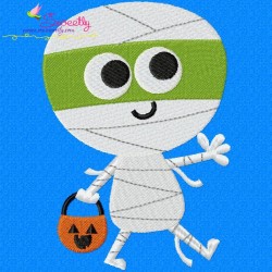 Mummy Embroidery Design Pattern-1