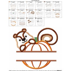 Pumpkin Split Applique Design Pattern-3