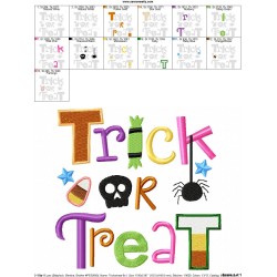Trick or Treat Embroidery Design Pattern-2