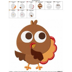 Turkey Embroidery Design Pattern-2