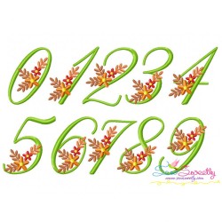 Flower Font-1 Embroidery Font Set-2
