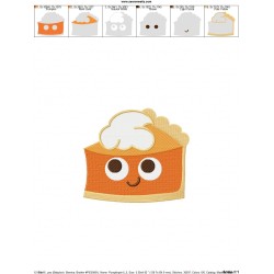 Pumpkin Pie Embroidery Design Pattern-2
