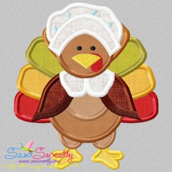 Pilgrim Turkey Bonnet Applique Design Pattern-1