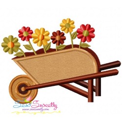 Wheelbarrow Applique Design Pattern-1