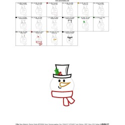 Cute Snowman Applique Design Pattern-2
