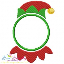 Elf Monogram Frame Embroidery Design Pattern-1