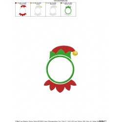 Elf Monogram Frame Embroidery Design Pattern-2