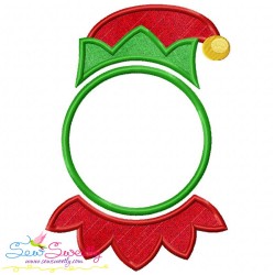 Elf Monogram Frame Applique Design Pattern-1