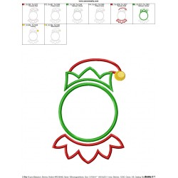 Elf Monogram Frame Applique Design Pattern-2