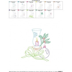 Christmas Bean Stitch Candle-5 Embroidery Design Pattern-2