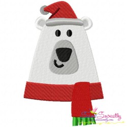 Christmas Polar Bear Embroidery Design Pattern-1