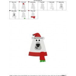 Christmas Polar Bear Embroidery Design Pattern-2