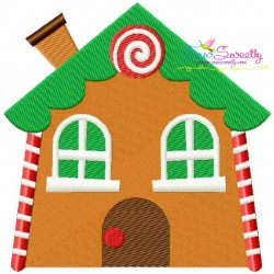 Gingerbread House Embroidery Design Pattern-1