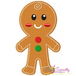 Gingerbread Boy Embroidery Design Pattern-1