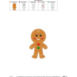 Gingerbread Boy Embroidery Design Pattern-2