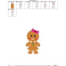 Gingerbread Girl Embroidery Design Pattern-2