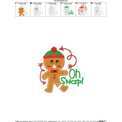 Gingerbread Oh Snap Embroidery Design Pattern-2
