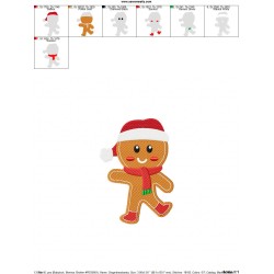 Gingerbread Santa Hat Embroidery Design Pattern-2