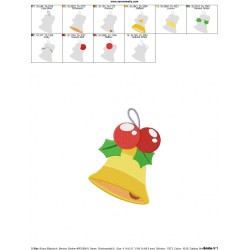 Christmas Bell-2 Embroidery Design Pattern-2