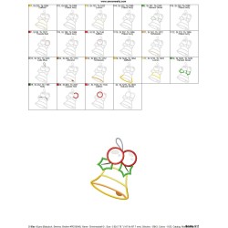 Christmas Bell-2 Applique Design Pattern-2