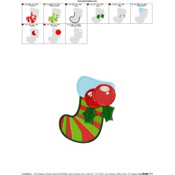 Christmas Stocking Embroidery Design Pattern-2